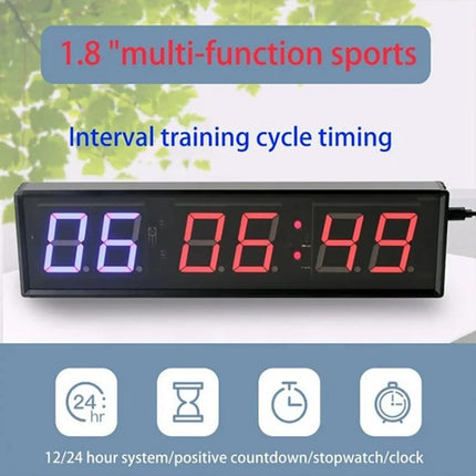 KYX--0018 Aluminum Alloy Shell 1.8 inch 6-digit LED Sports Fitness Multi-function Timer