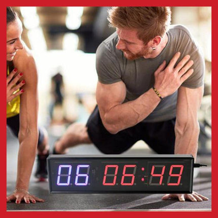 KYX--0018 Aluminum Alloy Shell 1.8 inch 6-digit LED Sports Fitness Multi-function Timer