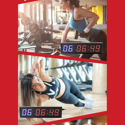 KYX--0018 Aluminum Alloy Shell 1.8 inch 6-digit LED Sports Fitness Multi-function Timer