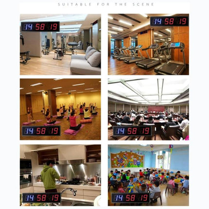 KYX--0018 Aluminum Alloy Shell 1.8 inch 6-digit LED Sports Fitness Multi-function Timer