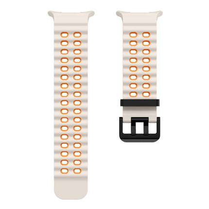 xDfind Black Buckle Ocean Two Color Dual-row Hole Silicone Watch Band - DealBuddy