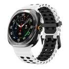 xDfind Black Buckle Ocean Two Color Dual-row Hole Silicone Watch Band
