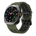 xDfind Black Buckle Ocean Two Color Dual-row Hole Silicone Watch Band