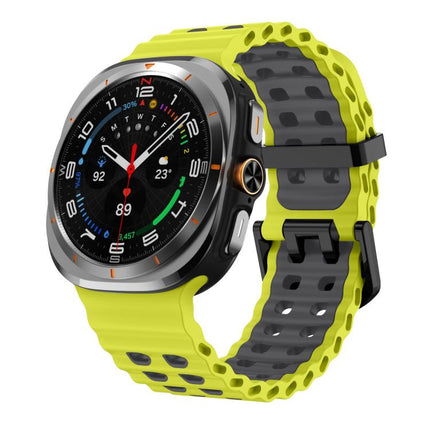 xDfind Black Buckle Ocean Two Color Dual-row Hole Silicone Watch Band