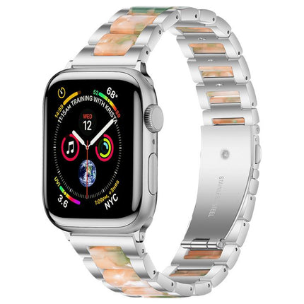 xDfind Three Beads Metal Resin Watch Band, For Apple Watch 42 / 44 / 45 / 46 / 49mm, For Apple Watch 38 / 40 / 41 / S10 42mm - DealBuddy