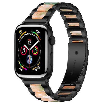 xDfind Three Beads Metal Resin Watch Band, For Apple Watch 42 / 44 / 45 / 46 / 49mm, For Apple Watch 38 / 40 / 41 / S10 42mm - DealBuddy