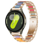 For Samsung Galaxy Watch 7 / 6 / 5 / FE / Rose Gold Rainbow