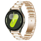 For Samsung Galaxy Watch 7 / 6 / 5 / FE / Rose Gold White