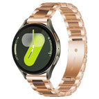 For Samsung Galaxy Watch 7 / 6 / 5 / FE / Rose Gold Brown