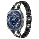 xDfind X-Shaped Single Row Diamond Metal Watch Band