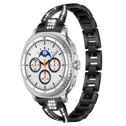 xDfind X-Shaped Single Row Diamond Metal Watch Band