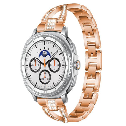 xDfind X-Shaped Single Row Diamond Metal Watch Band