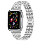 xDfind Five Beads Full Diamond Metal Watch Band