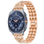 xDfind Five Beads Full Diamond Metal Watch Band
