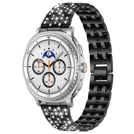 xDfind Five Beads Full Diamond Metal Watch Band