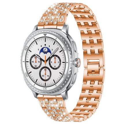 xDfind Five Beads Full Diamond Metal Watch Band