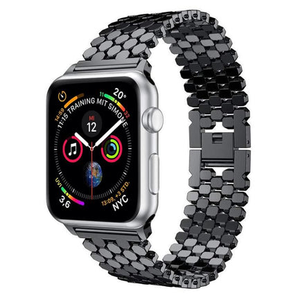 xDfind Fish Scale Texture Metal Watch Band