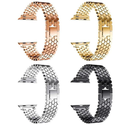 xDfind Fish Scale Texture Metal Watch Band