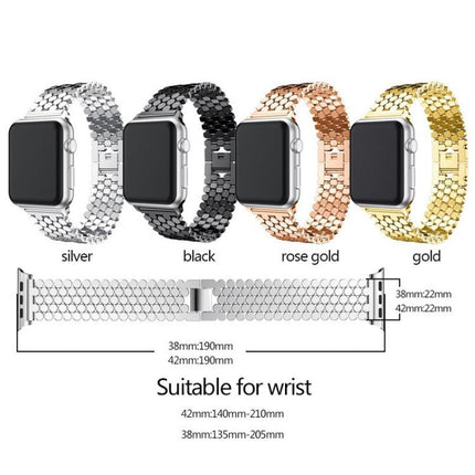xDfind Fish Scale Texture Metal Watch Band, For Apple Watch 42 / 44 / 45 / 46 / 49mm, For Apple Watch 38 / 40 / 41 / S11 42mm - DealBuddy