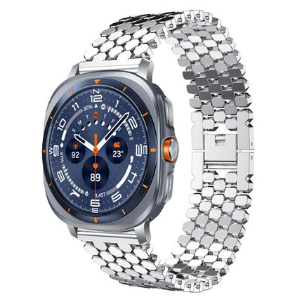 xDfind Fish Scale Texture Metal Watch Band