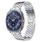 xDfind Fish Scale Texture Metal Watch Band