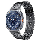 xDfind Fish Scale Texture Metal Watch Band