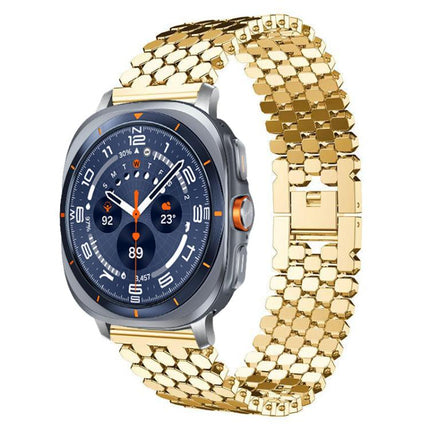 xDfind Fish Scale Texture Metal Watch Band, For Samsung Galaxy Watch Ultra/Ultra 2025, For Samsung Galaxy Watch8 / 8 Classic, For Samsung Galaxy Watch7 / FE / 6 / 5 / 4, For Samsung Galaxy Fit3 - DealBuddy