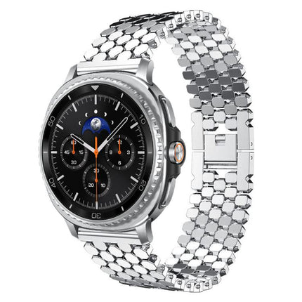 xDfind Fish Scale Texture Metal Watch Band, For Samsung Galaxy Watch Ultra/Ultra 2025, For Samsung Galaxy Watch8 / 8 Classic, For Samsung Galaxy Watch7 / FE / 6 / 5 / 4, For Samsung Galaxy Fit3 - DealBuddy