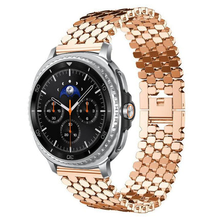xDfind Fish Scale Texture Metal Watch Band, For Samsung Galaxy Watch Ultra/Ultra 2025, For Samsung Galaxy Watch8 / 8 Classic, For Samsung Galaxy Watch7 / FE / 6 / 5 / 4, For Samsung Galaxy Fit3 - DealBuddy