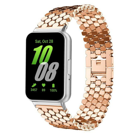 xDfind Fish Scale Texture Metal Watch Band