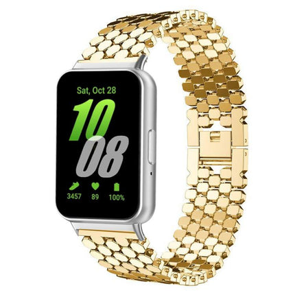 xDfind Fish Scale Texture Metal Watch Band