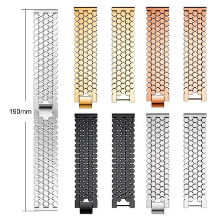 xDfind Fish Scale Texture Metal Watch Band