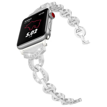 xDfind Diamond Stainless Steel Watch Band, For Apple Watch 42 / 44 / 45 / 46 / 49mm, For Apple Watch 38 / 40 / 41 / S10 42mm - DealBuddy