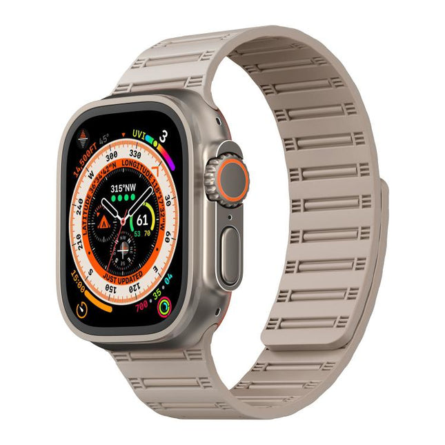 Cylinder Magnetic Two-color Loop Silicone Watch Band