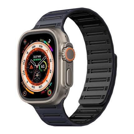 Cylinder Magnetic Two-color Loop Silicone Watch Band