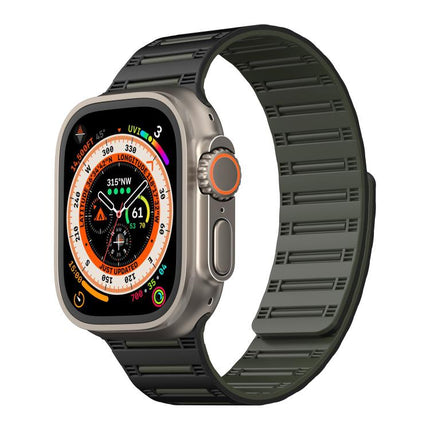 Cylinder Magnetic Two-color Loop Silicone Watch Band