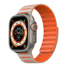 Cylinder Magnetic Two-color Loop Silicone Watch Band