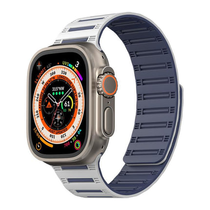 Cylinder Magnetic Two-color Loop Silicone Watch Band