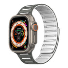 Cylinder Magnetic Two-color Loop Silicone Watch Band