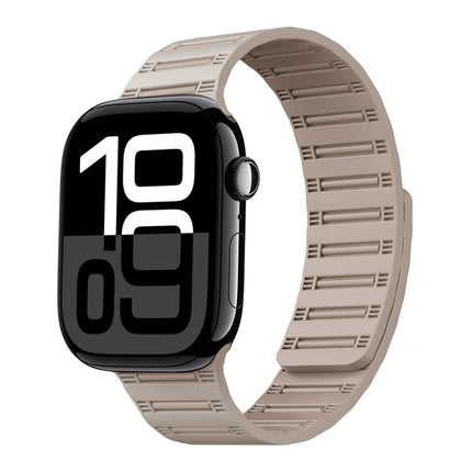 Cylinder Magnetic Two-color Loop Silicone Watch Band