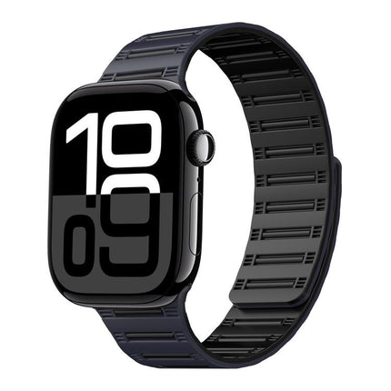 Cylinder Magnetic Two-color Loop Silicone Watch Band