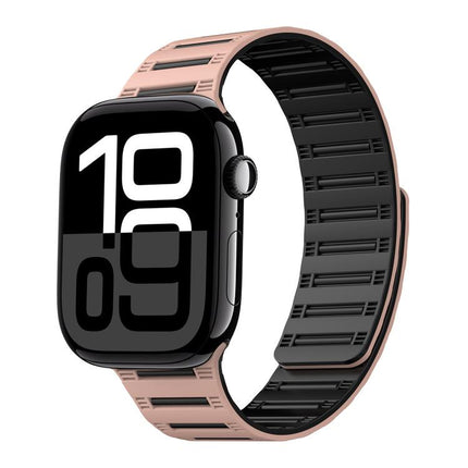 Cylinder Magnetic Two-color Loop Silicone Watch Band