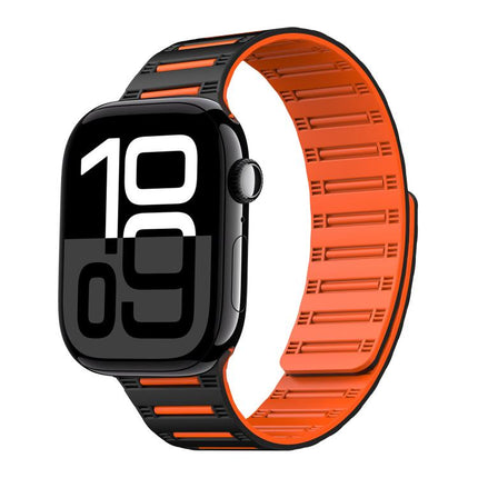 Cylinder Magnetic Two-color Loop Silicone Watch Band