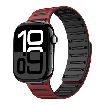 Cylinder Magnetic Two-color Loop Silicone Watch Band