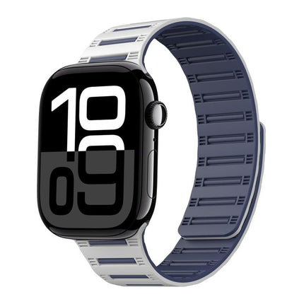 Cylinder Magnetic Two-color Loop Silicone Watch Band