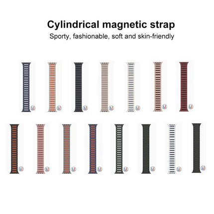 Cylinder Magnetic Two-color Loop Silicone Watch Band
