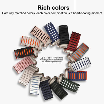 Cylinder Magnetic Two-color Loop Silicone Watch Band