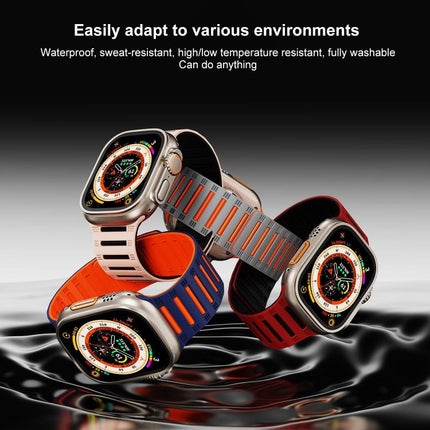 Cylinder Magnetic Two-color Loop Silicone Watch Band