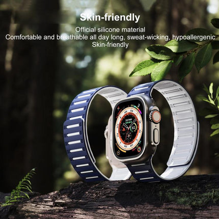 Cylinder Magnetic Two-color Loop Silicone Watch Band