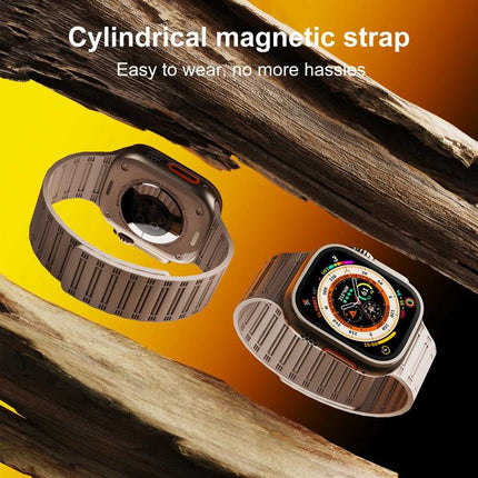 Cylinder Magnetic Two-color Loop Silicone Watch Band